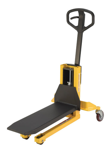 Steel Single Fork Skid Positioner Lifter 800 Lb. Capacity Yellow / Black